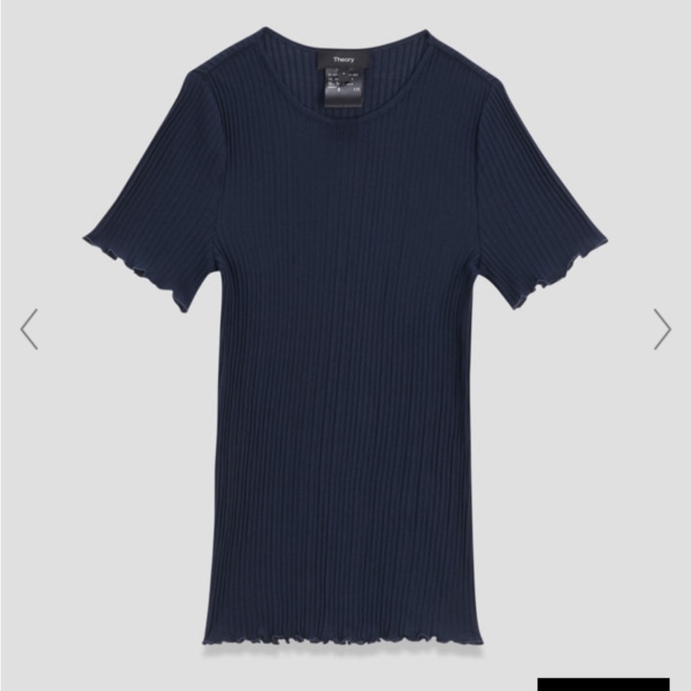 Theory slim tee textured in navy